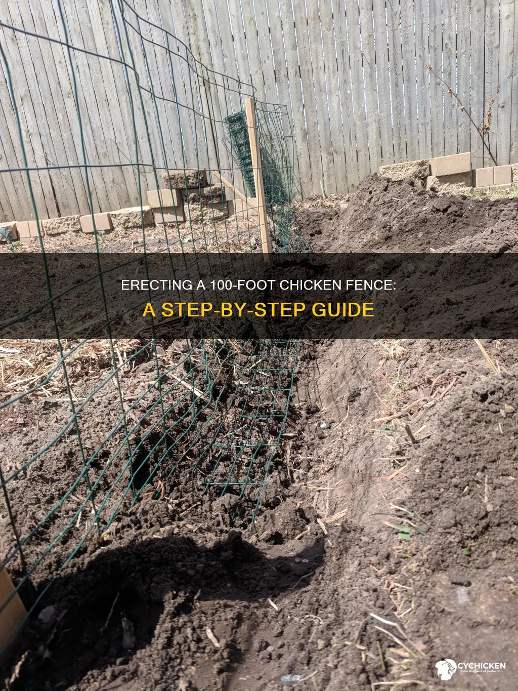 how to put up 100 feet of chicken fence