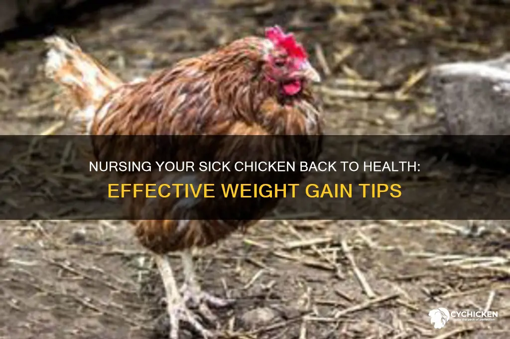 how to put weight on a sick chicken