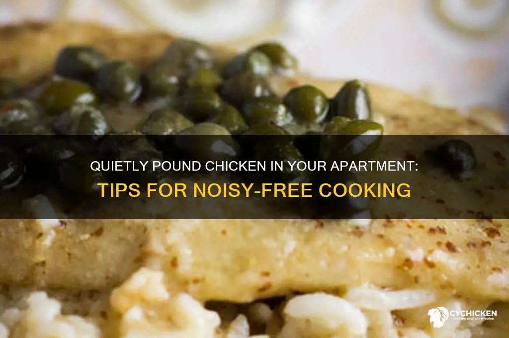 how to qietly pound chicken in an apartment