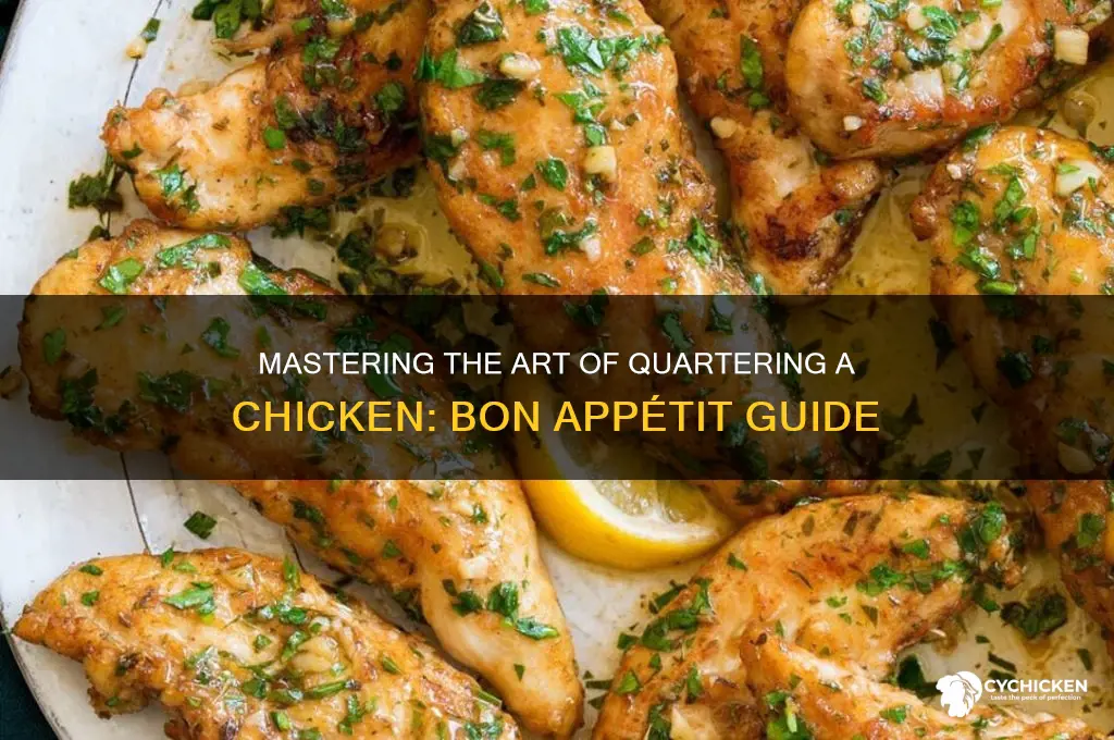how to quarter a chicken bon appetit