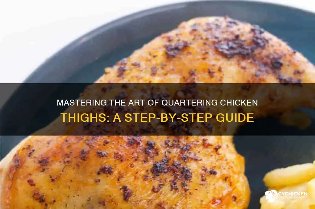 how to quarter a chicken thigh