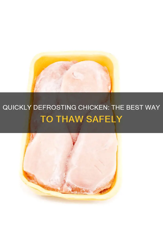 how to quick defrost chicken after its been thawed