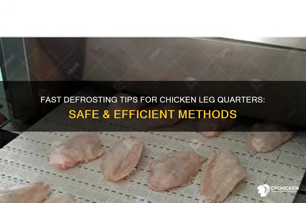 how to quickly defrost chicken leg quarters