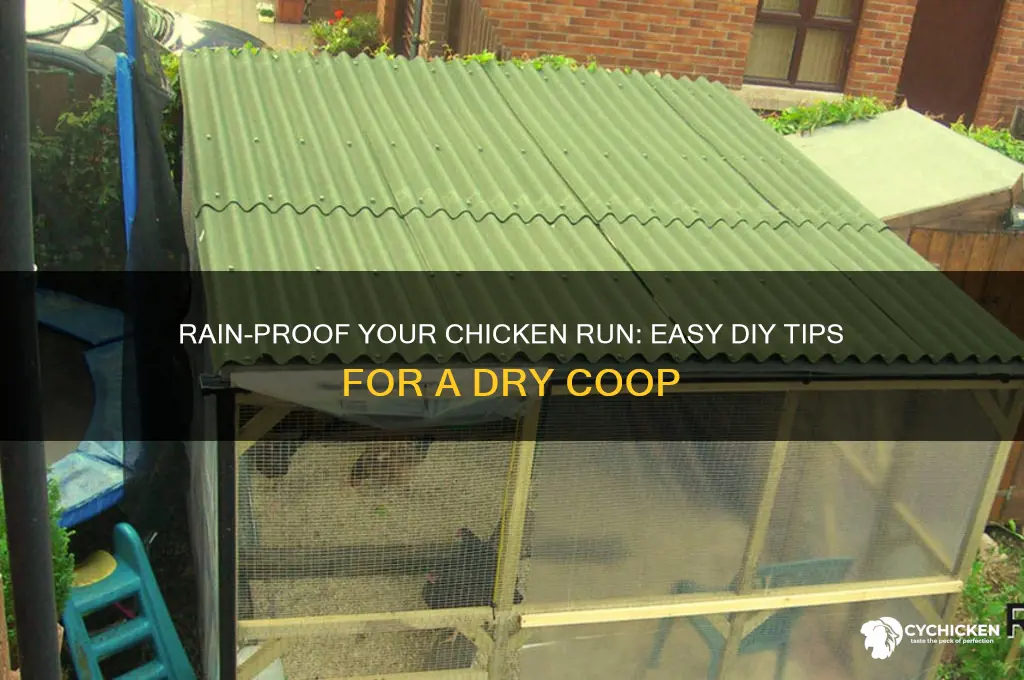 how to rain proof a chicken run