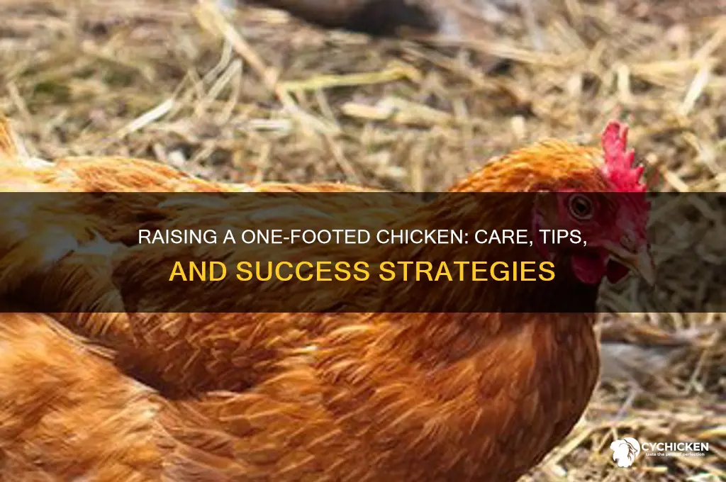 how to raise a chicken with one foot