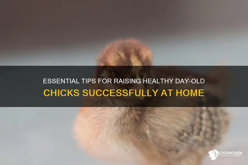 how to rear a day old chicken
