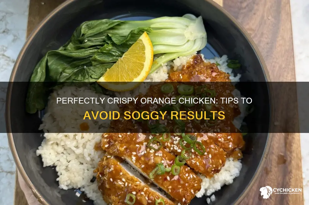 how to recook orange chicke so not soggy