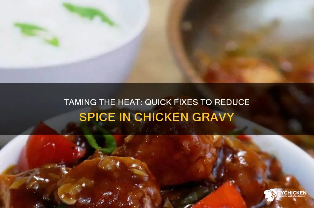 how to reduce spice in chicken gravy