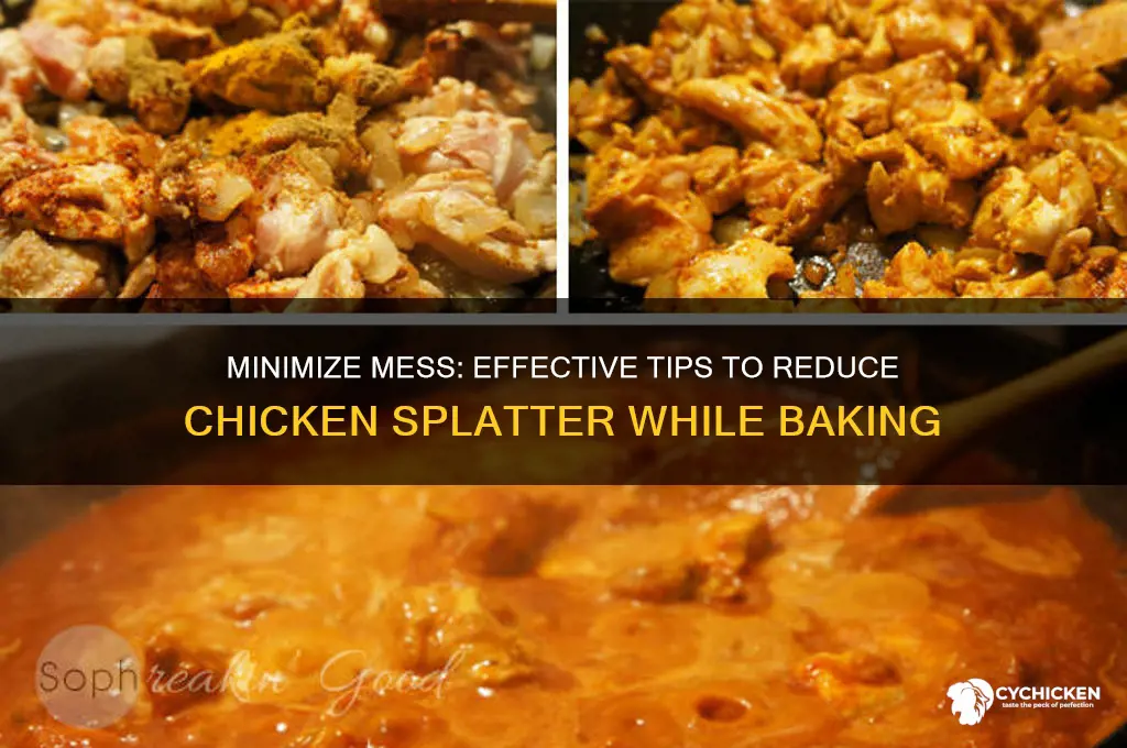 how to reduce splattering when baking chicken