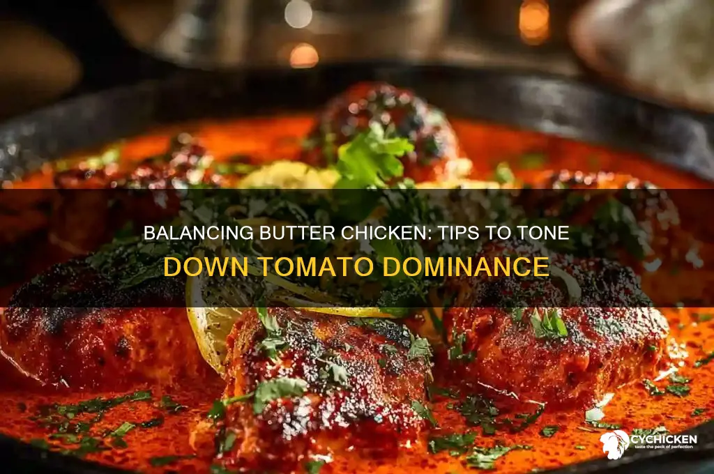 how to reduce tomato taste in butter chicken