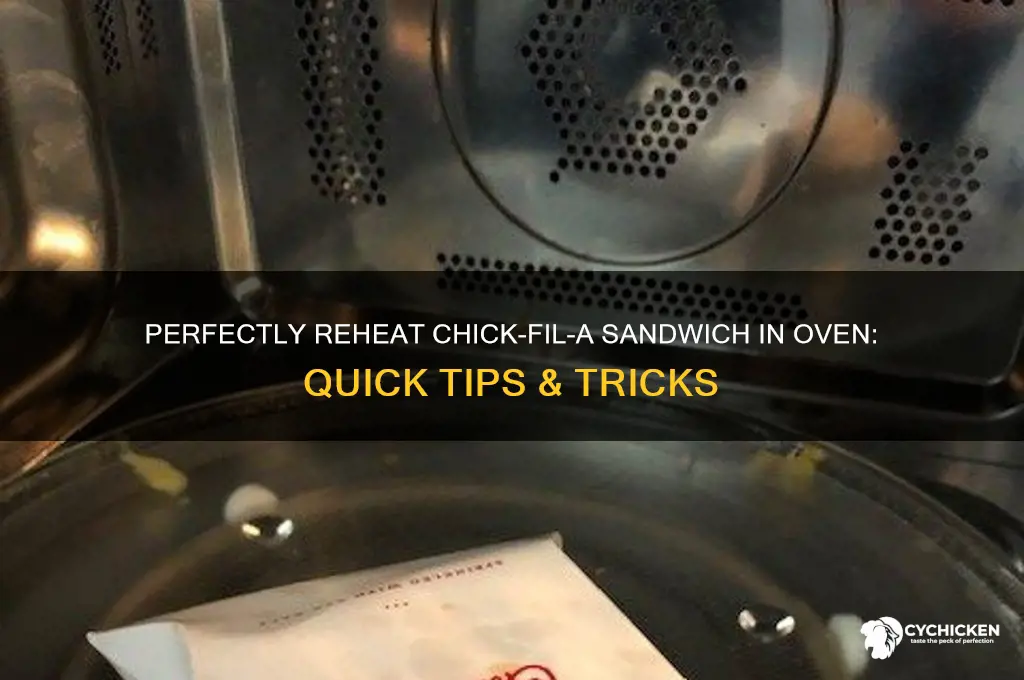 how to reheat chick fil a sandwich in ove