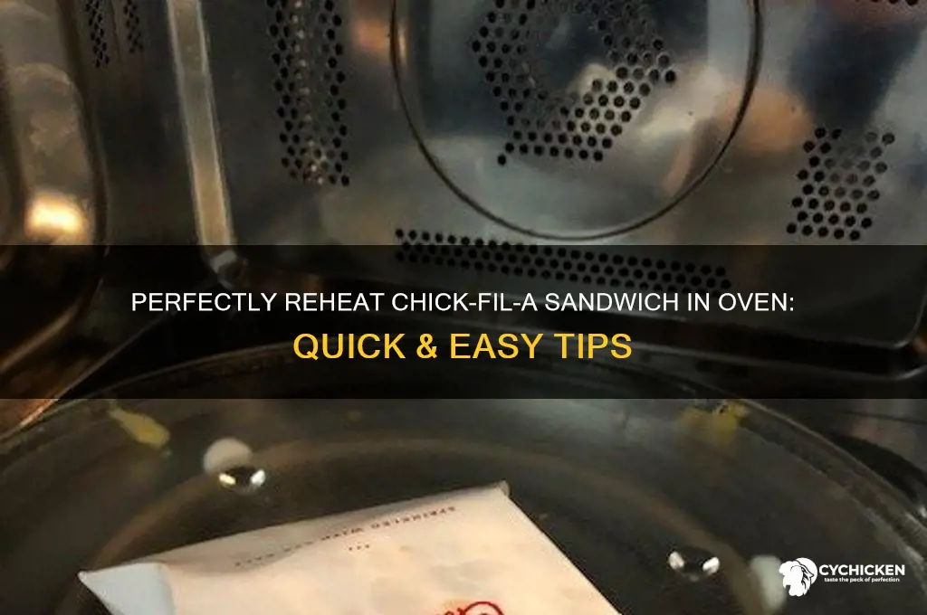 how to reheat chick fil a sandwich in over