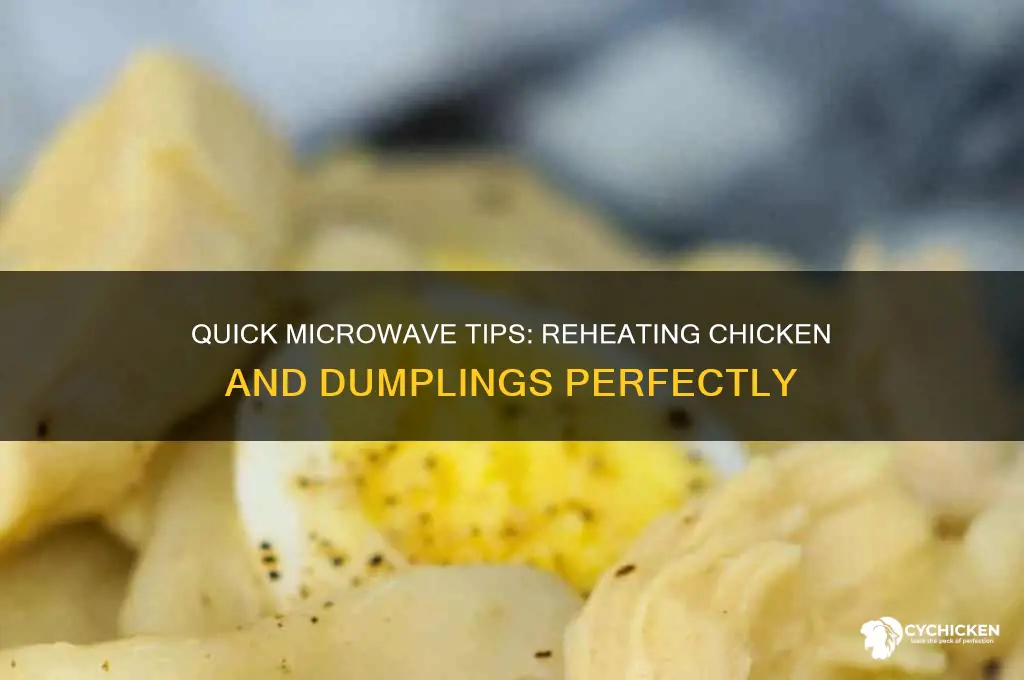 how to reheat chicken and dumplings in microwave