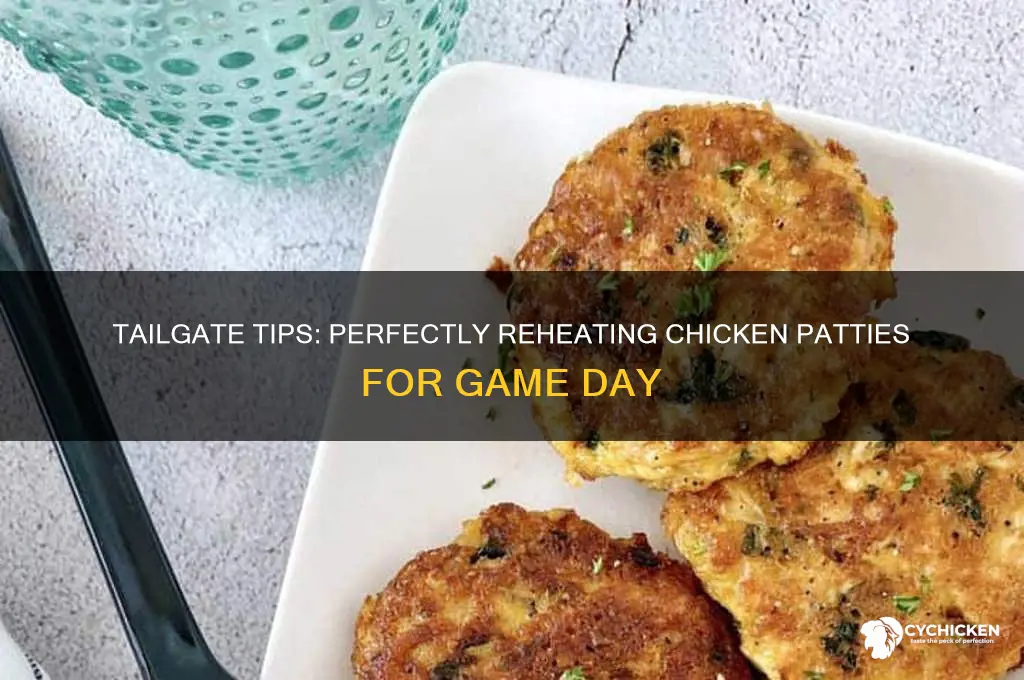 how to reheat chicken patties at a tailgate