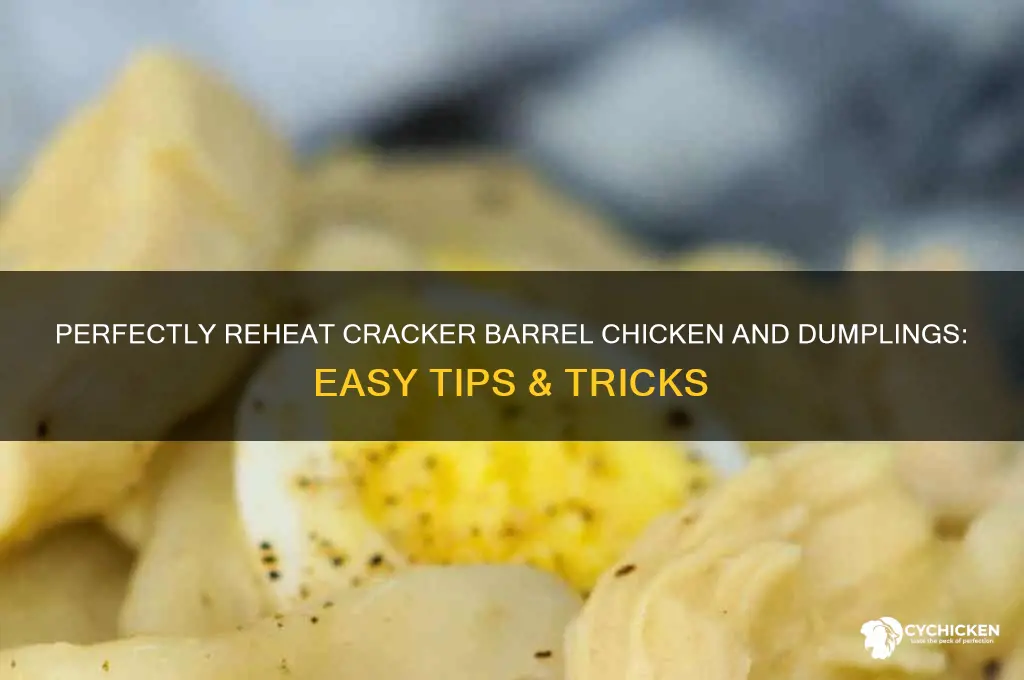 how to reheat cracker barrel chicken and dumplings