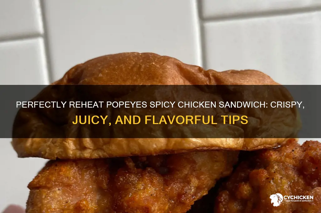 how to reheat popeyes spicy chicken sandwich