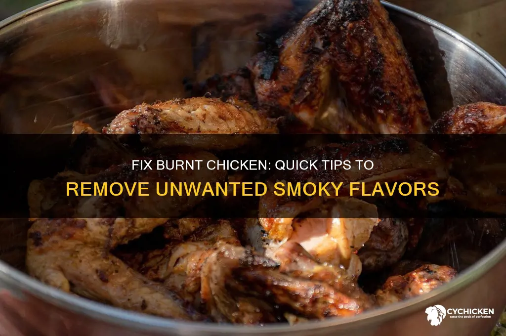 how to remove burnt taste from chicken