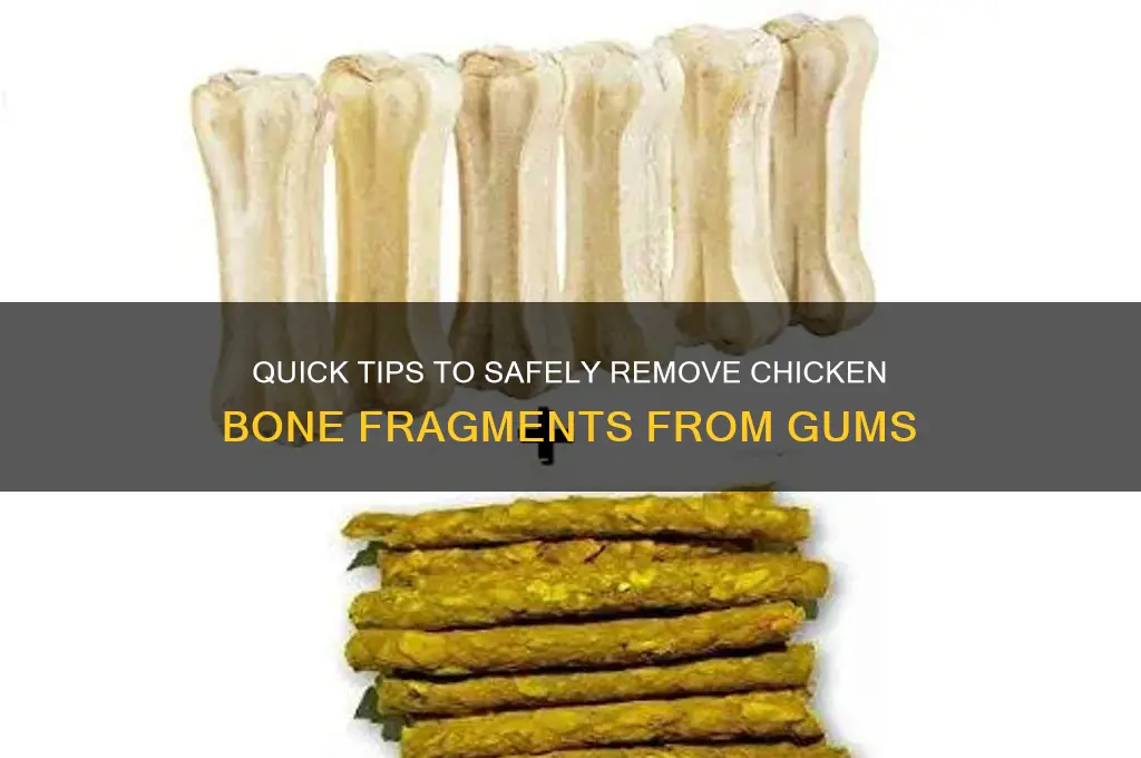 how to remove chicken bone fragment from gums