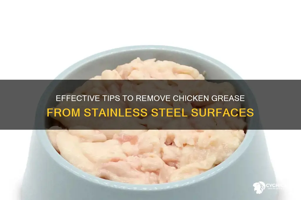how to remove chicken grease from stainless steel
