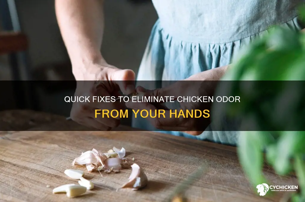 how to remove chicken smell from hands
