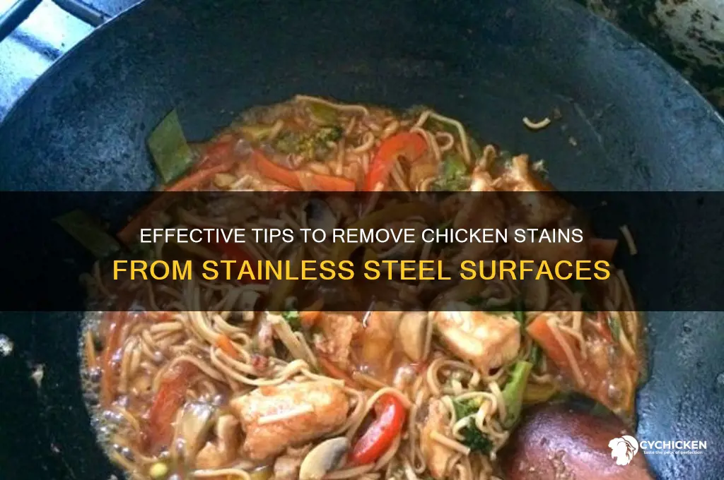 how to remove chicken stains from stainless steel