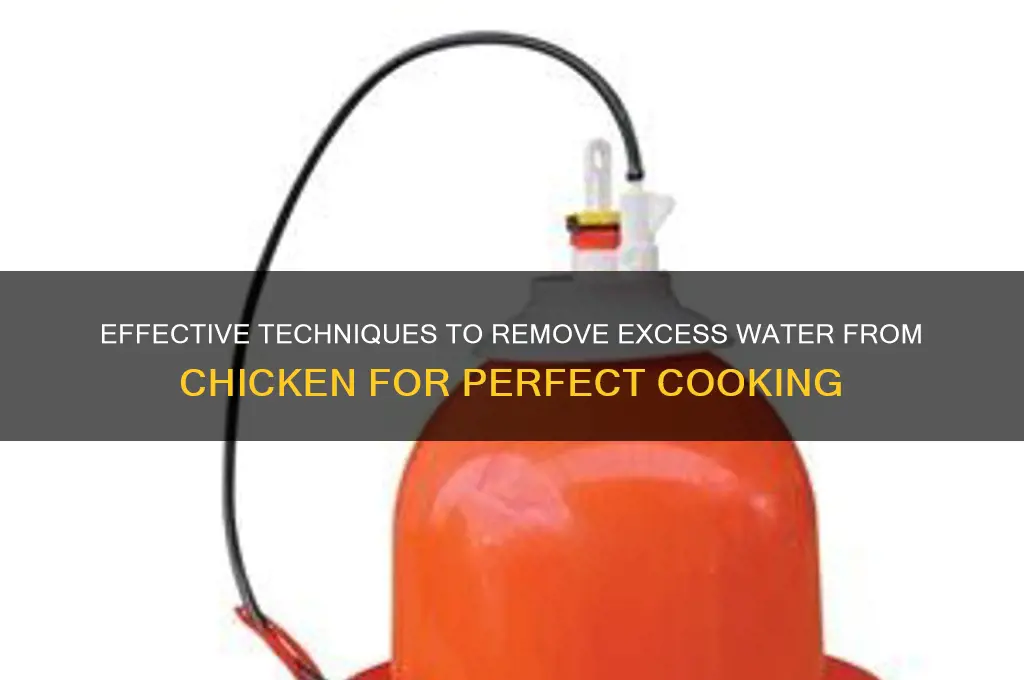 how to remove excess water from chicken