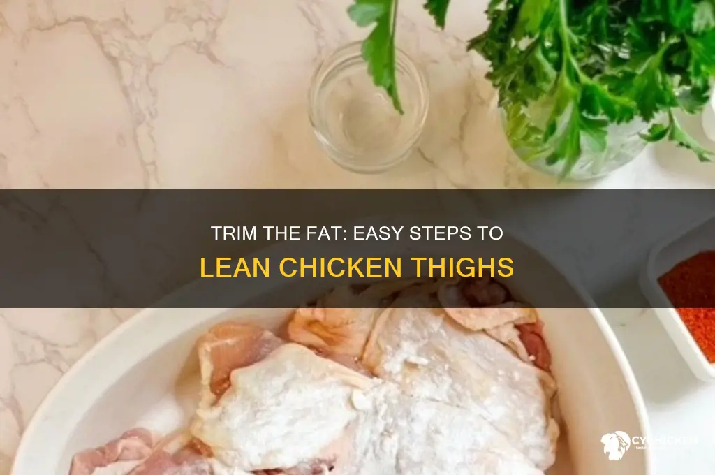 how to remove fat from boneless chicken thighs