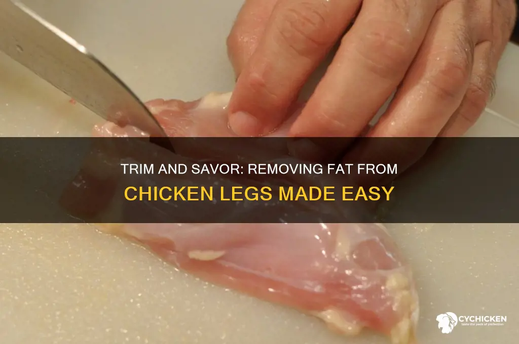 how to remove fat from chicken legs