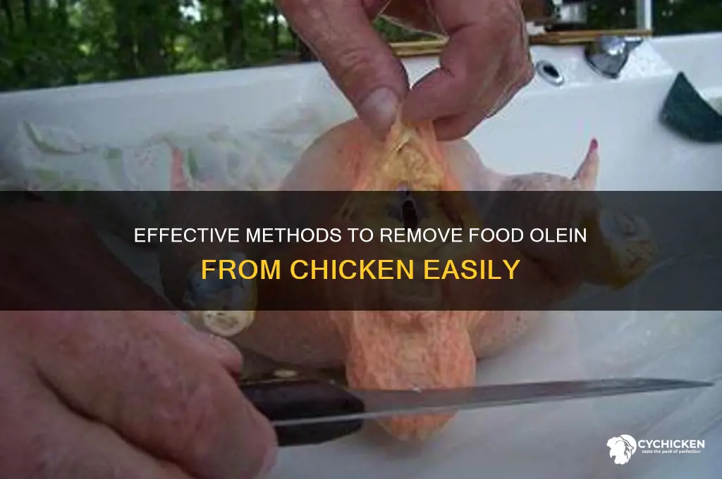 how to remove food oloein from chicken
