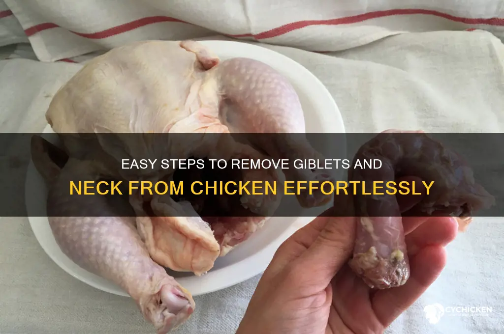 how to remove giblets and neck from chicken
