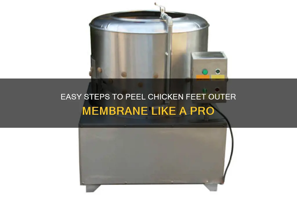 how to remove outer membrane from chicken feet