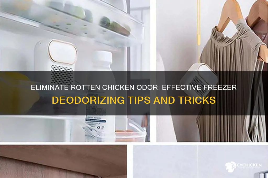 how to remove rotten chicken smell from freezer