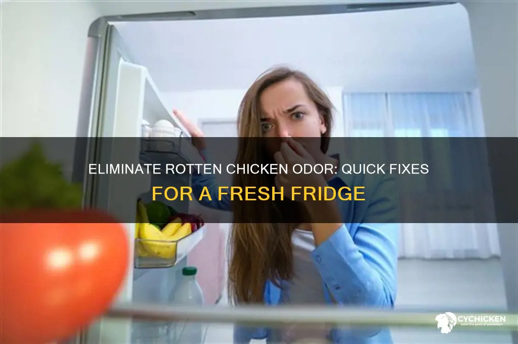 how to remove rotten chicken smell from refrigerator
