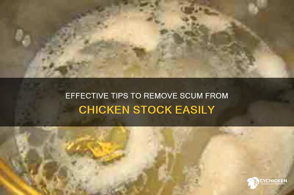 how to remove scum from chicken stock