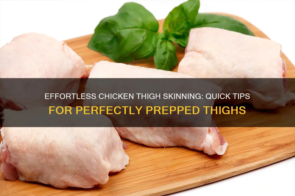 how to remove skin from chicken thighs