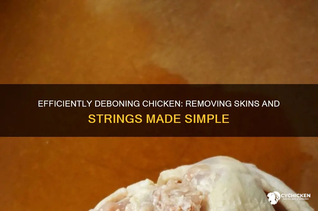 how to remove skins and strings from chicken