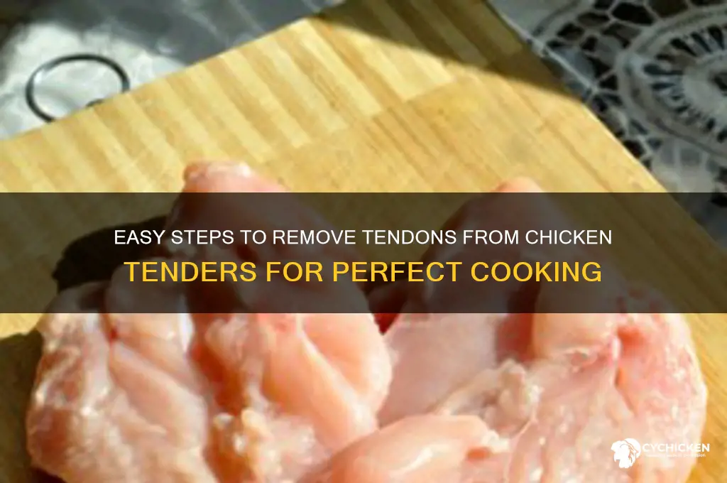 how to remove tendon in chicken tenders