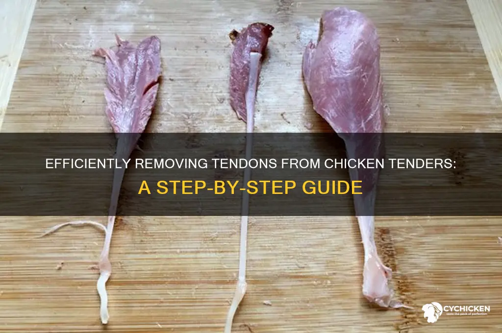 how to remove tendons from chicken tenders