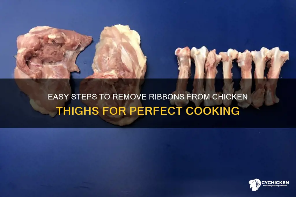 how to remove the ribbone from a chicken thigh