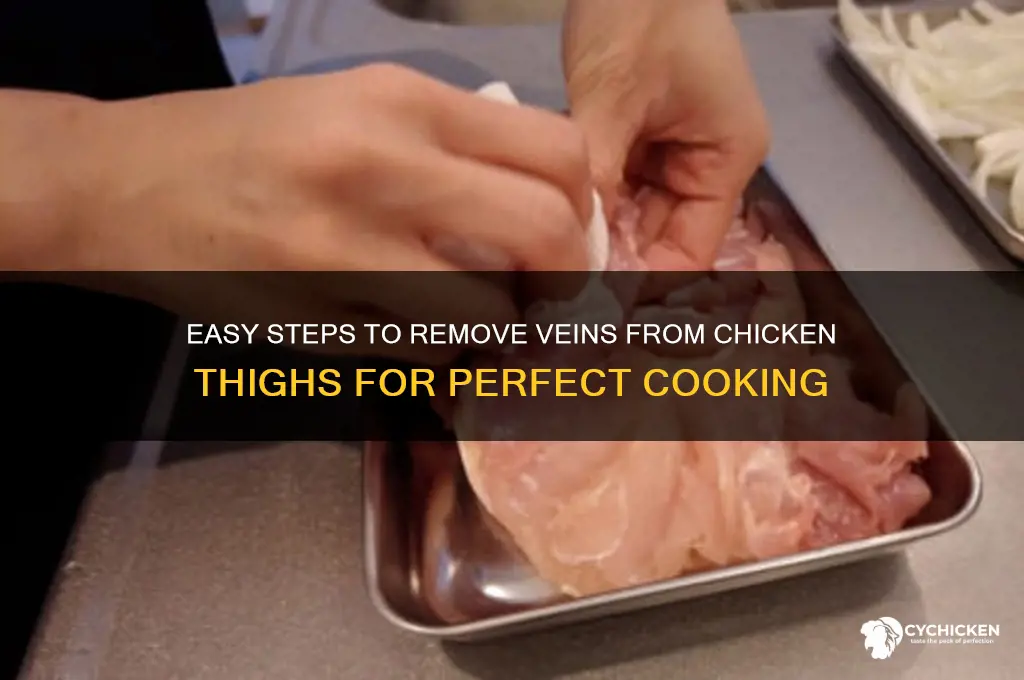 how to remove vein chicken thighs