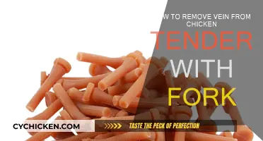 Fork Technique to Remove Veins from Chicken Tenders