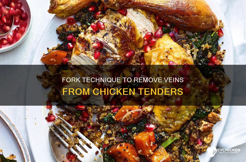 how to remove vein from chicken tenders with fork