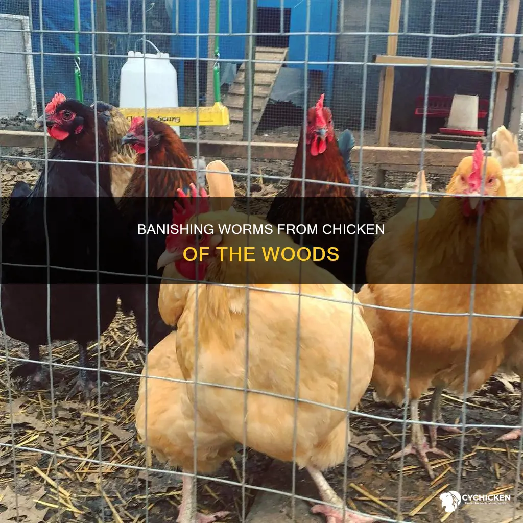 how to remove worms from chicken of the woods