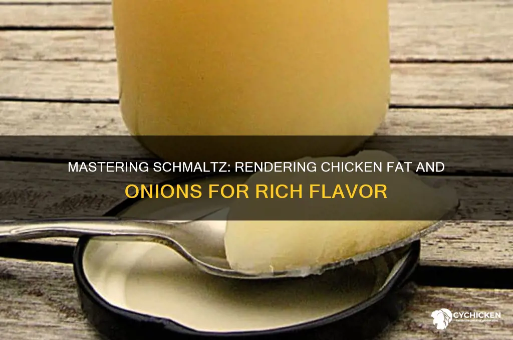 how to render chicken fat and onions