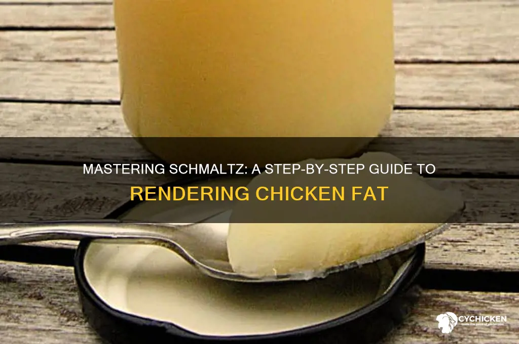 how to render chicken fat for schmaltz
