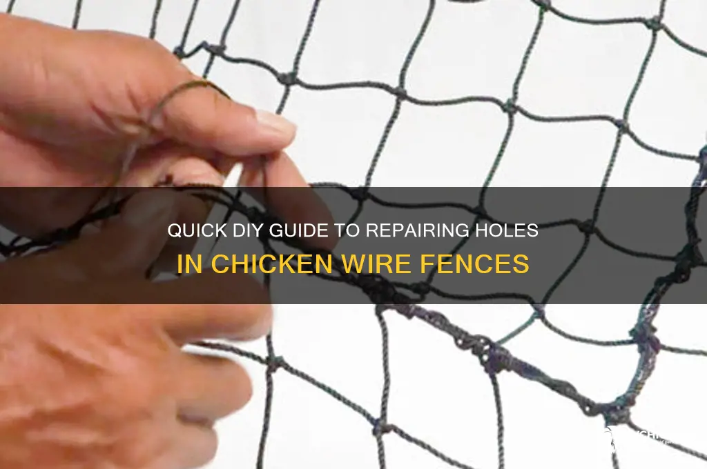 how to repairhole in chicken wire fence