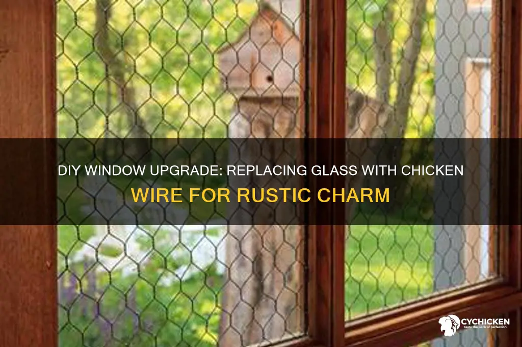 how to replace glass with chicken wire