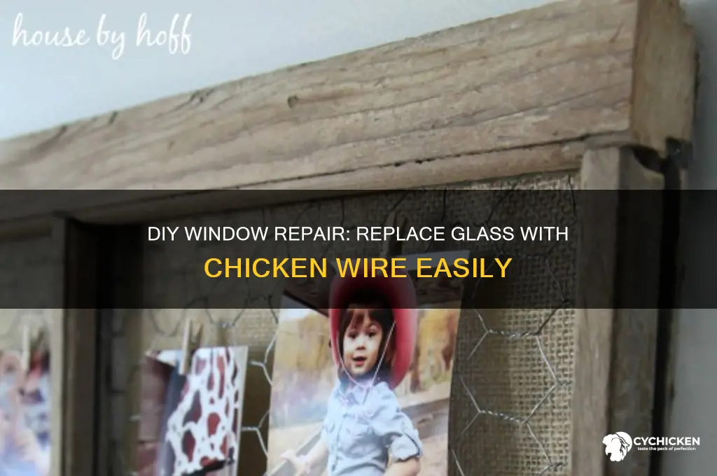 how to replace window glass with chicken wire