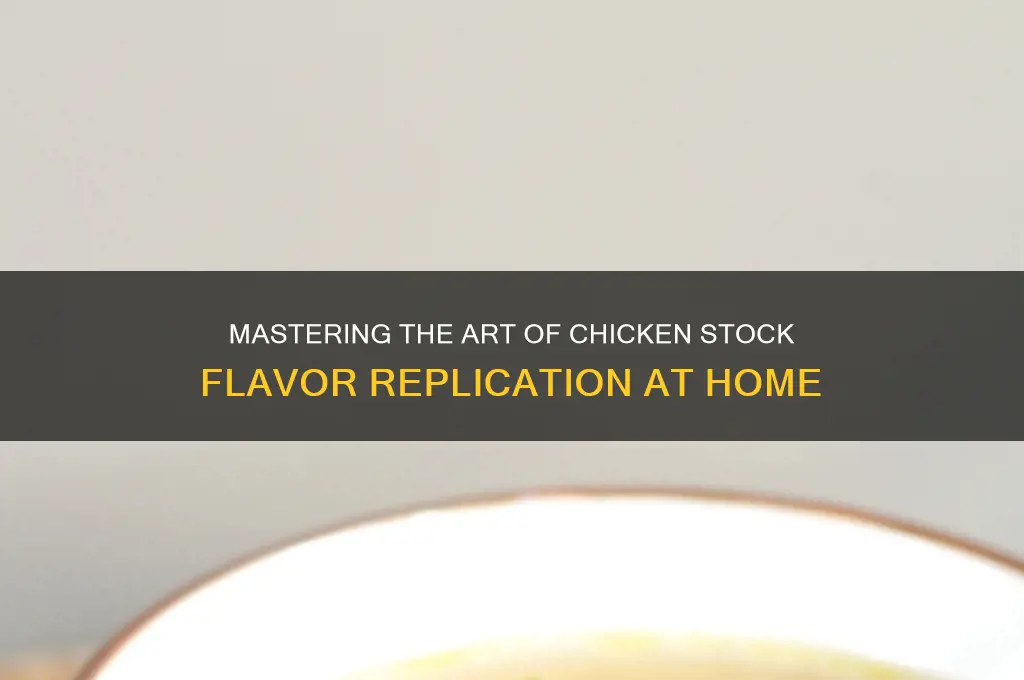 how to replicate flavor of chicken stock