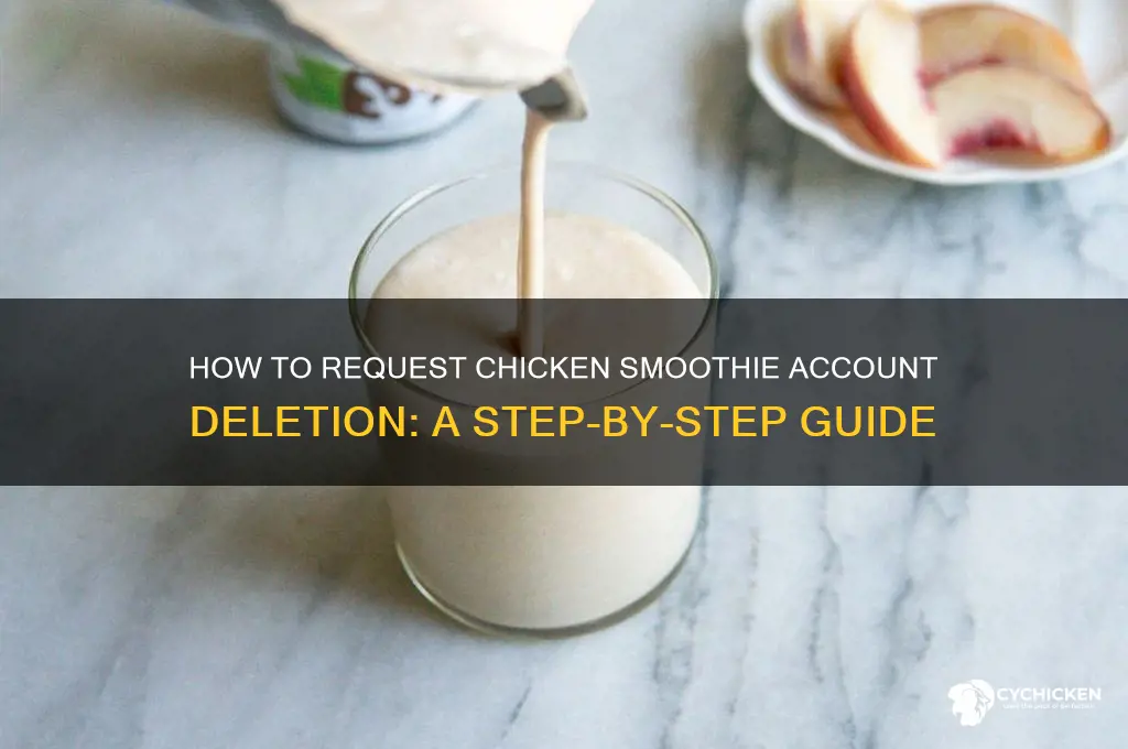 how to request chicken smoothi account deletion